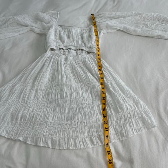 Sabo Skirt White Cut Out Mini Long Sleeve Seven Dress, Size XS - Picture 9 of 13